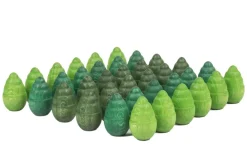 Grapat 36 groene bomen - houten Mandala - Clearance