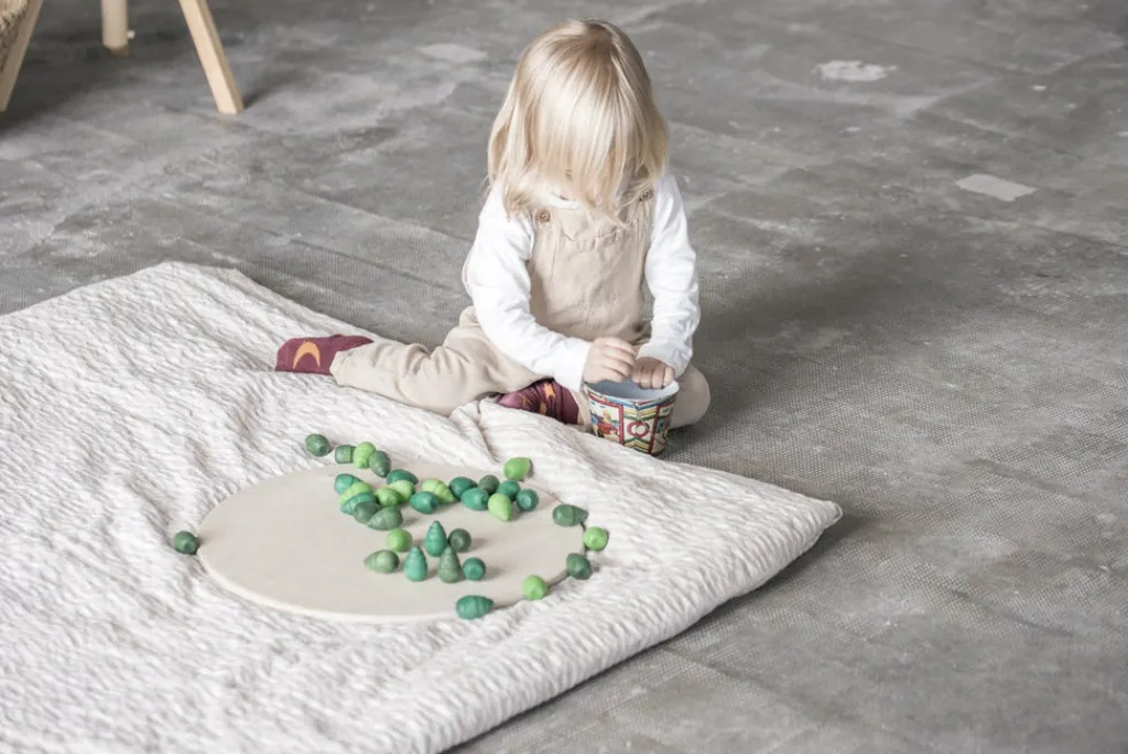 Grapat 36 groene bomen - houten Mandala - Clearance