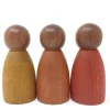 Grapat 3 houten nins - dark warm colours - Best