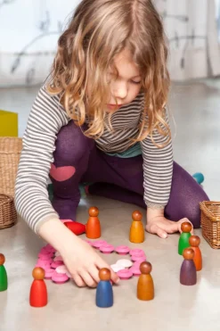 Grapat 3 houten nins - dark warm colours - Best