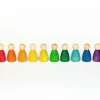 Grapat 12 houten Nins - regenboogkleuren - New