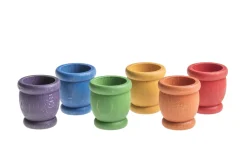 Grapat 6 houten potjes Mates - 6 kleuren - Clearance