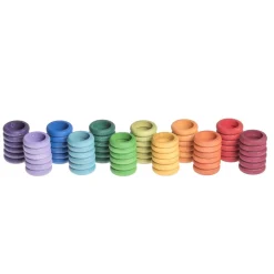 Grapat 72 houten ringen - 12 kleuren - Best
