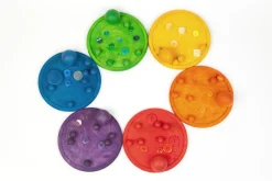 Grapat 6 houten speelbordjes - 6 kleuren - Best