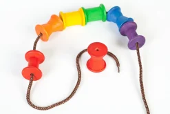 Grapat 18 houten spoelen - 6 kleuren - Hot