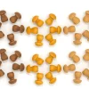 Grapat 36 kleine paddenstoelen - houten Mandala - New