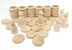 Grapat 6 Nins, 24 munten en 36 ringen - natural wood - Online