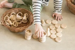 Grapat 6 Nins, 24 munten en 36 ringen - natural wood - Online
