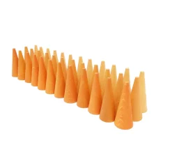 Grapat 36 orange cone elementen - houten Mandala - Outlet