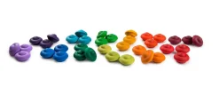 Grapat 36 regenboog bloemen - houten mandala - Outlet
