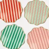 Meri Meri Assiettes - Rayures festives - Outlet