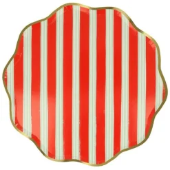 Meri Meri Assiettes - Rayures festives - Outlet