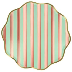 Meri Meri Assiettes - Rayures festives - Outlet