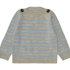 FUB Baby Boatneck Blouse - Light beige melange/Sky - Sale