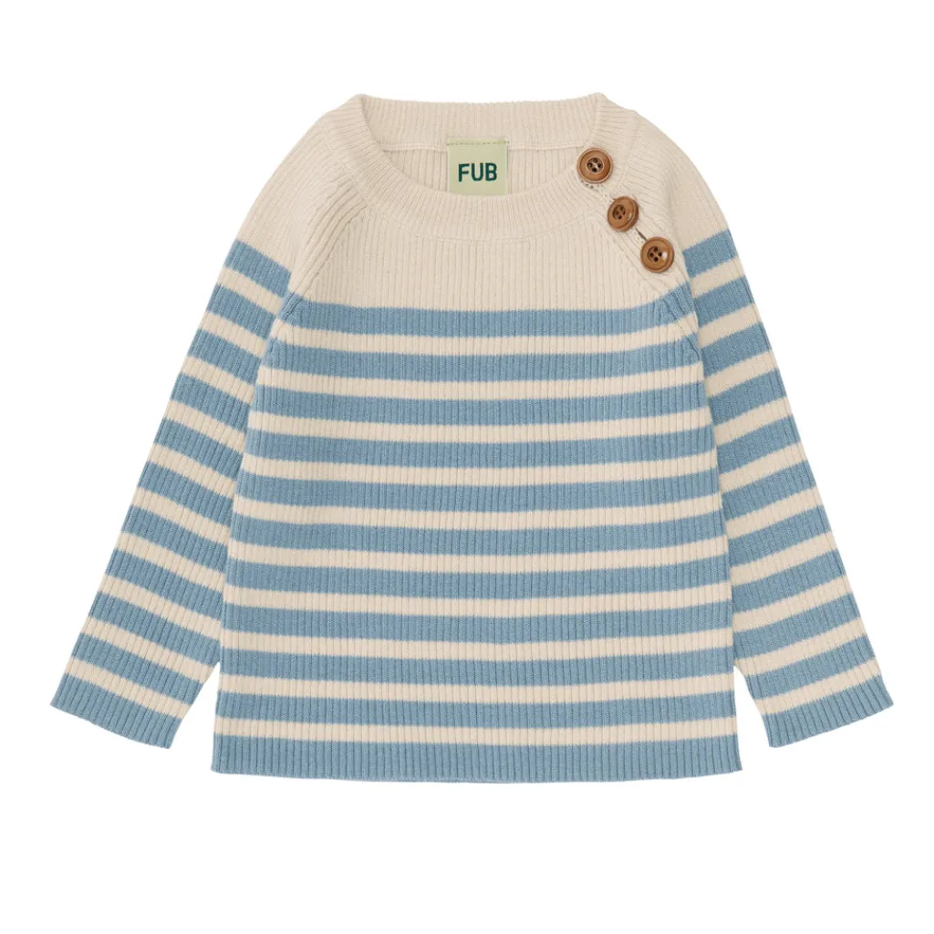 FUB Baby Sweater - ecru/cloudy blue - Clearance