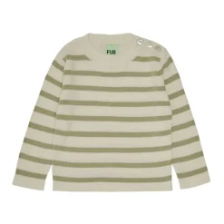 FUB Baby T-shirt met lange mouwen - Ecru / Khaki - Discount