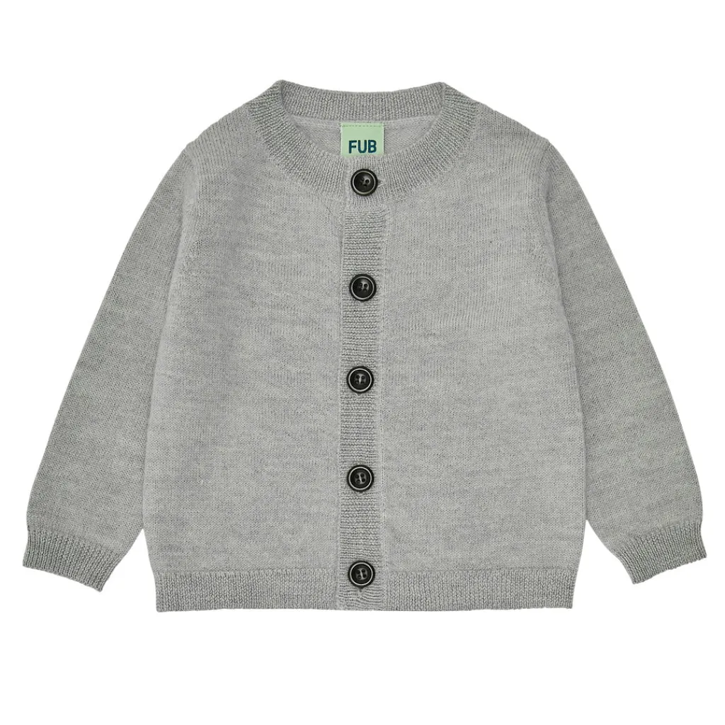 FUB Babycardigan alpacawol - grey melange - Sale