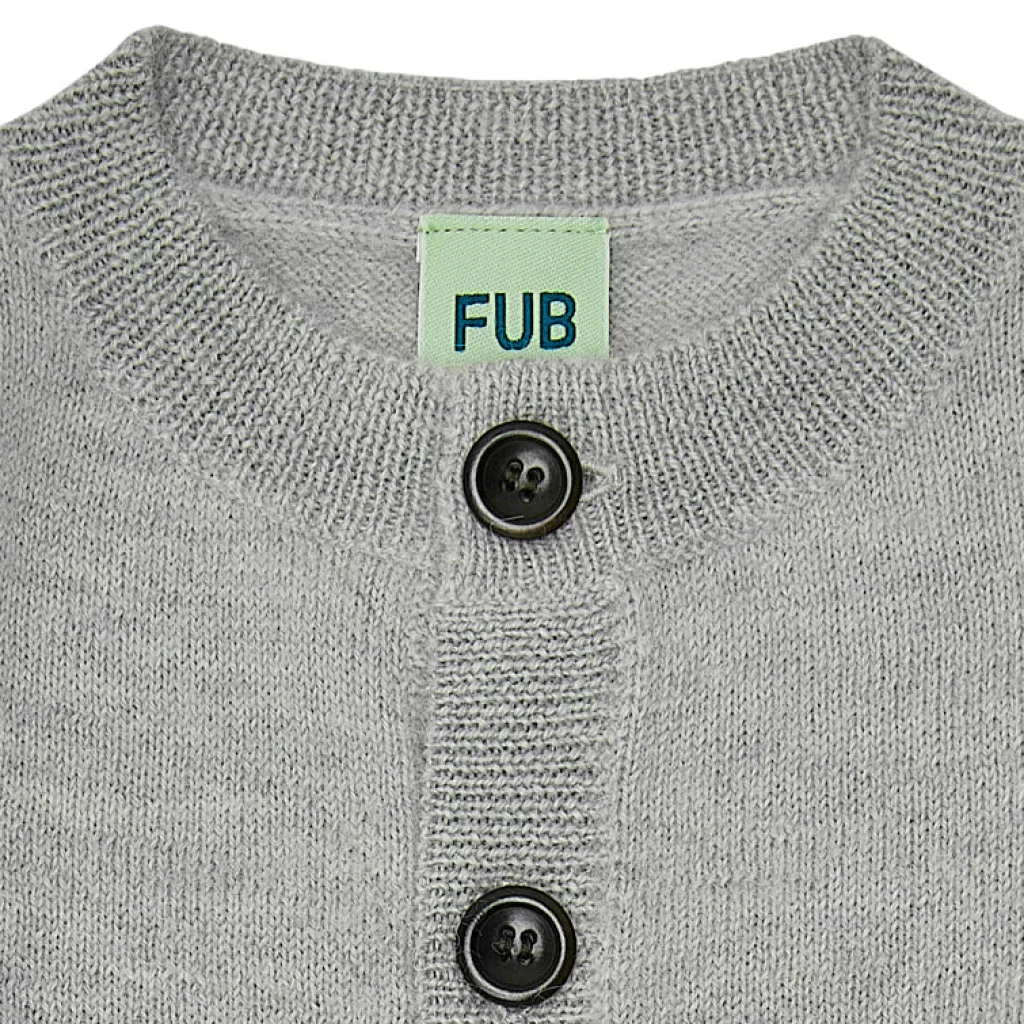 FUB Babycardigan alpacawol - grey melange - Sale