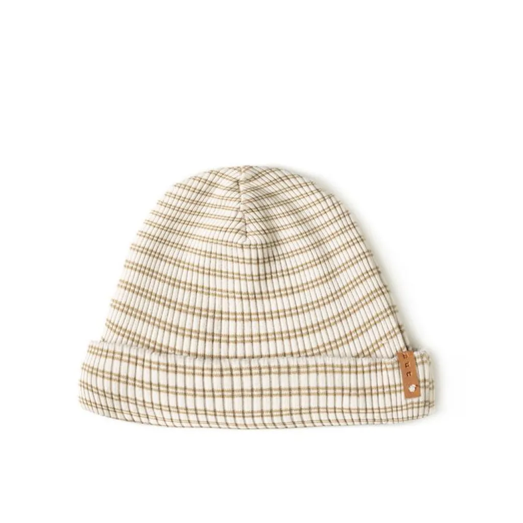 Nixnut Babymuts - Rib beanie Biscuit stripe - Discount