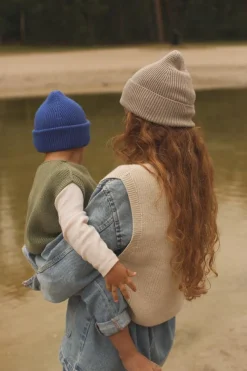 Hvid Beanie Fonzie Kids - Cobalt blue - Best