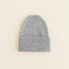 Hvid Beanie Fonzie Newborn - Grey Melange -
