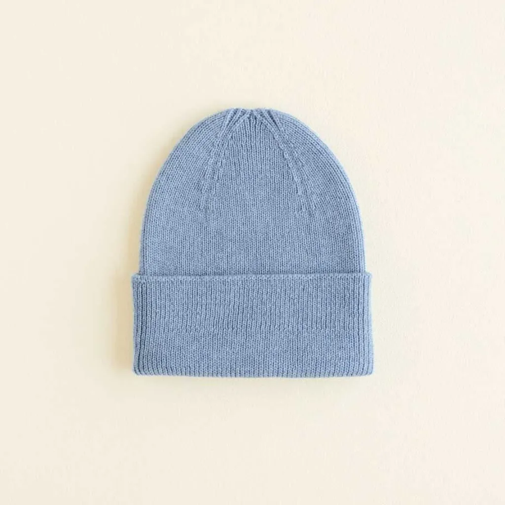 Hvid Beanie Fonzie Newborn - Light blue - Hot