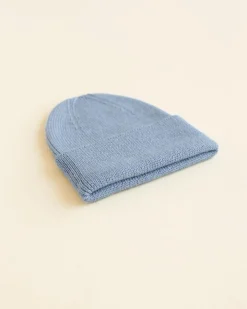 Hvid Beanie Fonzie Newborn - Light blue - Hot