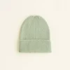 Hvid Beanie Fonzie Newborn - Mint -