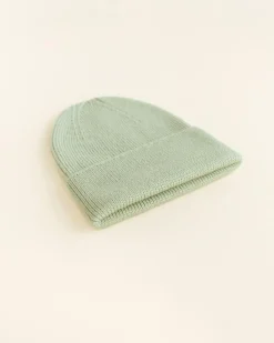 Hvid Beanie Fonzie Newborn - Mint -