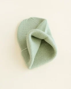 Hvid Beanie Fonzie Newborn - Mint -