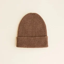Hvid Beanie Fonzie Newborn - Mocha - Discount
