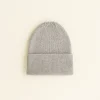 Hvid Beanie Fonzie Newborn - Pebble -