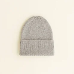 Hvid Beanie Fonzie Newborn - Pebble -