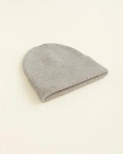 Hvid Beanie Fonzie Newborn - Pebble -