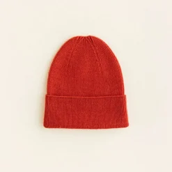 Hvid Beanie Fonzie Newborn - Red - Best