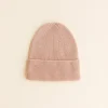Hvid Beanie Fonzie Newborn - Rose - Outlet
