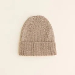 Hvid Beanie Fonzie Newborn - Sand - Hot