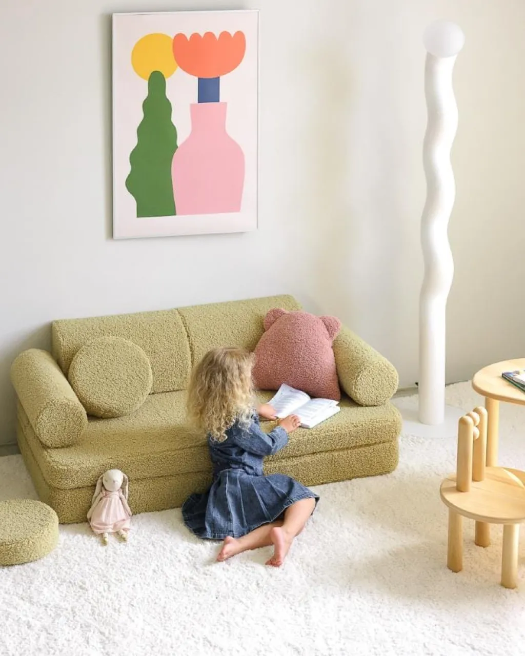 Wigiwama Bear Cushion - Guava - Sale