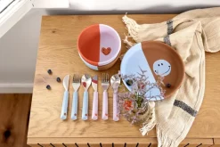 Lässig Bestekset met siliconen handvat - Happy Rascals Heart Lavender - Sale