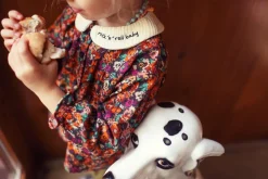 Piupiuchick Blouse met kraagje - Multicolor flowers -