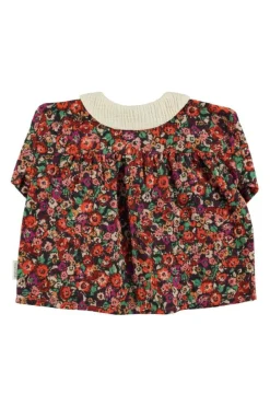 Piupiuchick Blouse met kraagje - Multicolor flowers -