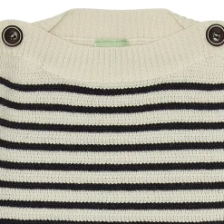 FUB Boatneck trui - ecru/dark navy - Clearance