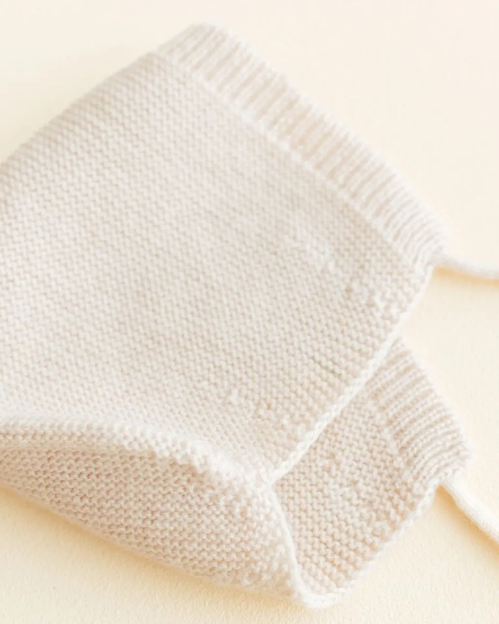 Hvid Bonnet Newborn - Cream -
