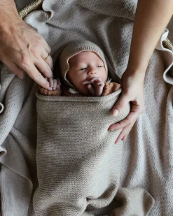 Hvid Bonnet newborn - Sand - Best
