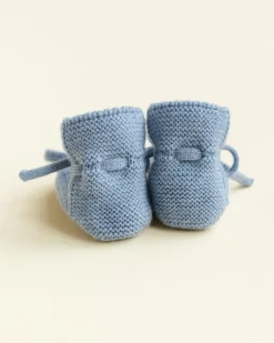 Hvid Booties - Light Blue - Discount