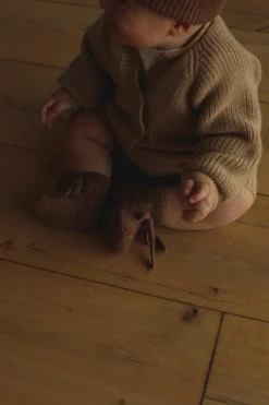 Hvid Booties - Mocha - New