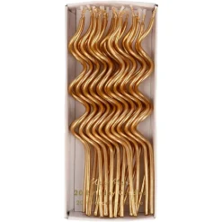 Meri Meri Bougies frisées dorées - Clearance