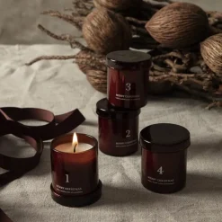 Ferm Living bougies parfumées de l'avent - rouge - New