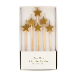 Meri Meri Bougies étoiles - Or - Best