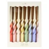 Meri Meri Bougies torsadées - Arc-en-ciel - Hot